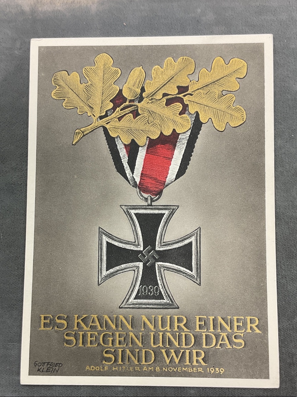 Nazi ‘Iron Cross 1939' Vintage-Style Postcard Hitler